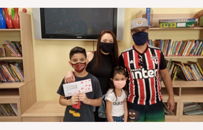 Voucher cards distributed to families in “Casa da Crianca” in July 2020.