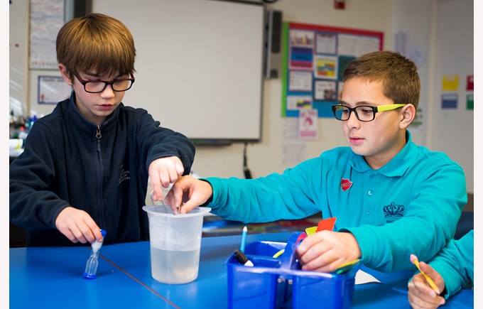 BISW Private British International School of Washington in DC primary students exploring exciting science experiments