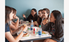 BISW Private British International School of Washington in DC Happy High School Girls Eating Lunch