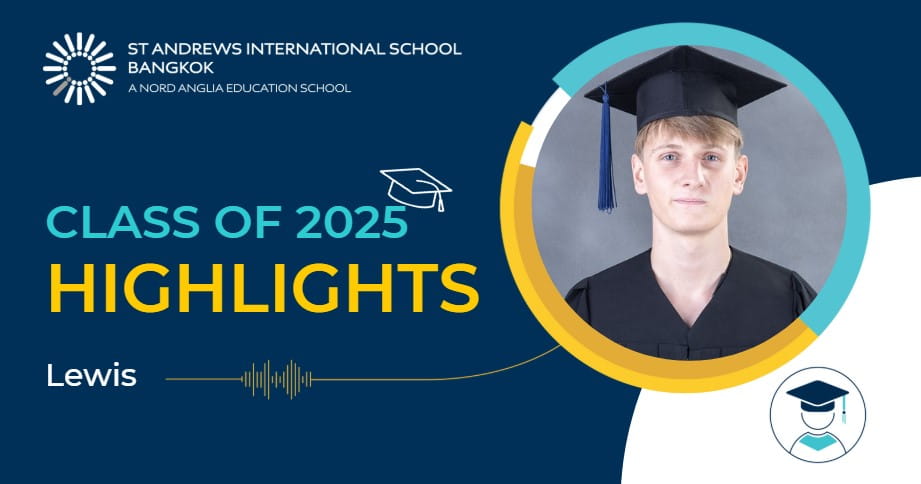 Lewis, Class of 2025, highlights the invaluable experience of feeling welcomed into the international community at St Andrews - senior highlight lewis